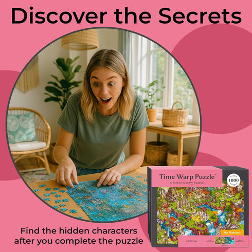 1 1000 Time Warp Puzzle Series Day to Night Hidden Scene | Piece Jigsaw Puzzle for Adults | Discover a Story that