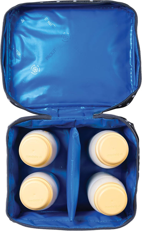 PackIt Freezable Cooler Bag for Breastmilk with Polka Dots