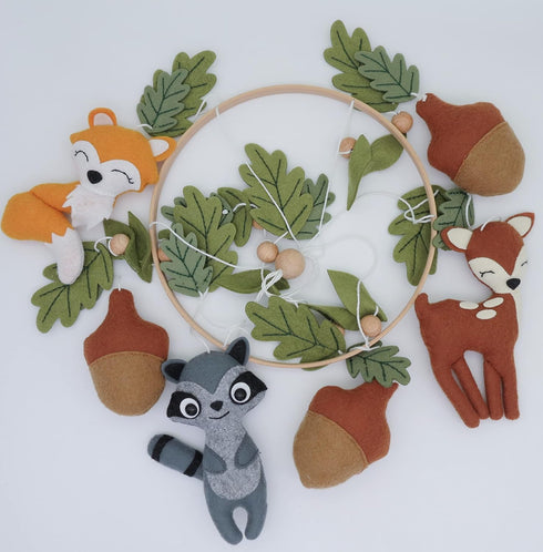 Goukurlsma Woodland Crib Mobile Woodland Baby Mobile for Crib Forest Animals Theme Mobile Nursery Decor Baby Crib