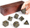 Wiz Dice Titan Dice Set - Polyhedral Large Dice for Tabletop RPG Adventure Games with Wooden Box - DND Jumbo Dice