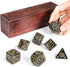 Wiz Dice Titan Dice Set - Polyhedral Large Dice for Tabletop RPG Adventure Games with Wooden Box - DND Jumbo Dice