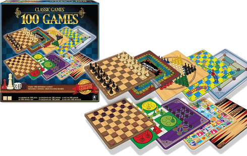 100 100 5 3 Merchant Ambassador: Classic Games, Games, Enjoy Different Games, Includes Double-Sided Playing Boards, Fun