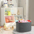 Extra Large Rope Basket, 23.6" x 17" x 12" Wicker Baby Laundry Basket, Kids Toy Storage, Dark Grey