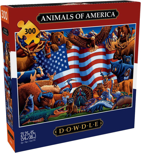 Buffalo Games - Eric Dowdle - Animals of America - 300 Piece Jigsaw Puzzle for Adults 14 and up, Perfect for Game Nights
