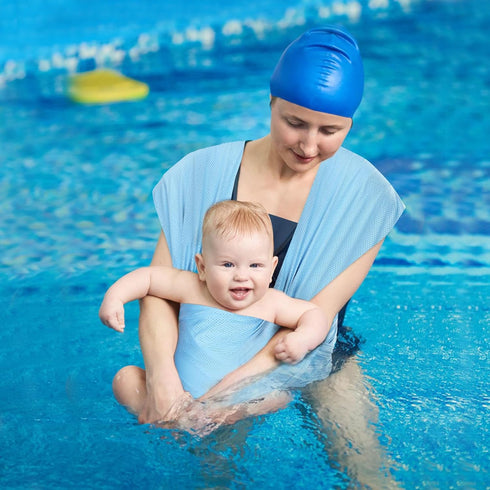 Summer Summer Water Sling Baby Wrap Carrier for Pool - Adjustable Shoulder Mesh Breathable Chest Sling Infant Carrier