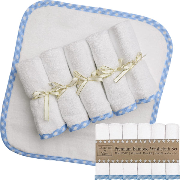 Channing & Yates - Premium Baby Washcloths - (6-Pack) Organic Baby Wash