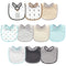 Hudson Baby Unisex Baby Cotton and Polyester Bibs, Handsome Moose, One Size