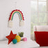 NoJo Little Love Rainbow Tapestry, Red, Pink, Yellow, Blue, and White Yarn Wall Décor