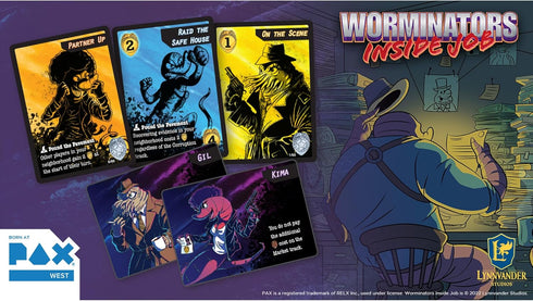 Worminators: Inside Job - Cooperative Board Game, Buddy Cop Worms Save a City, Ages 14+, 1-4 Players, 60 Min