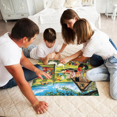 500 Pieces Puzzles for Adults - Jigsaw Puzzle Chicken Duck Farm Gift for Family Activity Games, 20.5 x 15 Inch