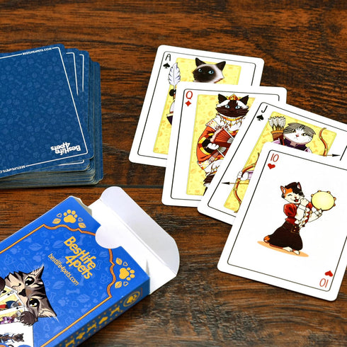 54 Cat Playing Cards Themed Deck for Adults - Collectible Card Games for Teens, Women and Men - Card Games For Adults