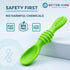 Premium Silicone Baby Spoons - 6 Pack, Self Feeding Training Utensils for Infants & Toddlers, Dishwasher Safe