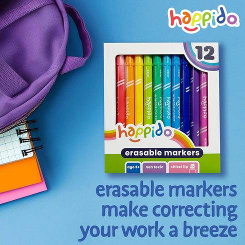 Sets Set 12 Set International Arrivals Double Sided Erasable Marker for Kids Happido, of Chisel Tip Non Toxic Markers