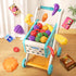 102pcs Set 3+ Jovow Kids Shopping Cart Trolley Play with Pretend Food and Accessories,Perfect for Ages Pretend Play