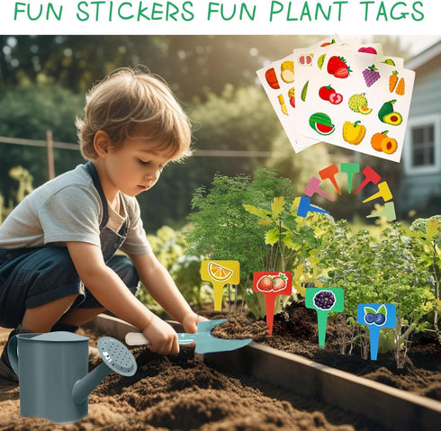 Set 14Pcs Kids Gardening Gardening Tools for Kids with Tote Bag,Watering Can, Shovel, Apron, Garden Book and More