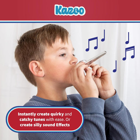 Way Back Toys Metal Toy Kazoo, Novelty Family Fun Game for Ages 3 and Up