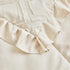 Set 3 Tufted Ruffle Crib Bedding Pieces Baby Boho Quilted Comforter with Fitted Sheet and Bed Skirt - Cute Ruffled