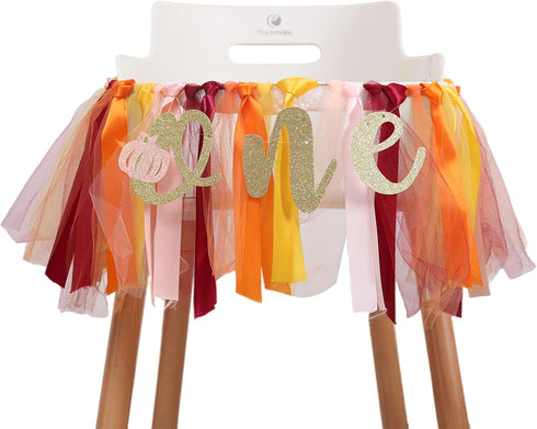 1st Little Pumpkin Birthday High Chair Banner - Ballet, Halloween, Party Decorations