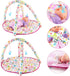 Set deAO Kids Baby Doll Stroller Nursery Role Play with a Variety of Feeding Toy and Play Mat Travel Cot Baby Carrier