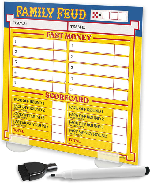 FAMILY FEUD Retro Edition Card Game - 1970s Questions & Answers, Classic Party Game with Retro Scoreboard