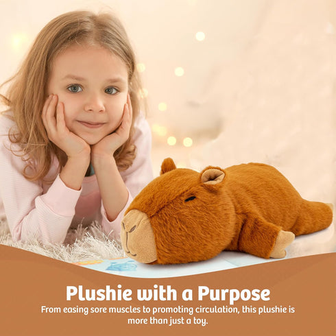 Marysun Cozy 9.8in, 1.65lb Microwavable Capybara Stuffed Animal - Weighted Stuffed Animal Plush, Heating Pad, Gift