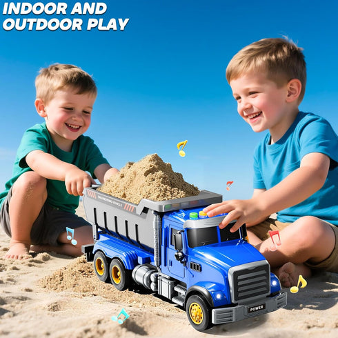 3-5 Playset 3 4 5 6 7 8 JUKUDAHU Toddler Trucks Toys for Boys Years Old, Dump Truck with Lights and Sound, Kids