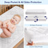 1 Pack, 52''x28'', SLEEP ZONE Waterproof Crib Mattress Protector Elastic Fitted Twin Mattress Pad Ultra Soft
