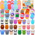 24 Pack Prefilled Easter Eggs with Animal Pop Toys, Filled Easter Eggs