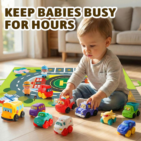 12 1 1 1-2|1st 12 18 ALASOU PCS Soft Rubber Car Toys for Year Old Boy with Playmat/Storage Bag|Baby Toys Year Old Boy