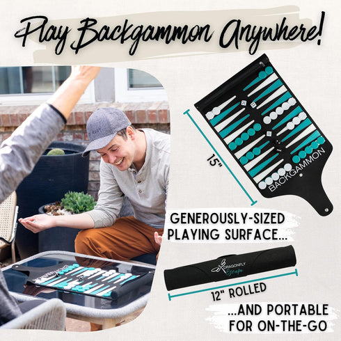 Backgammon Backgammon Set Backgammon Sets Backpacking Travel Game | Lightweight Roll-up | Travel for Adults | Portable