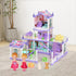 randhar 9 2 3+ Lilac Purple Doll House for Girls, Dream Dollhouse Rooms with Dolls, Animals, Lights, Furniture