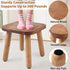 11.7 Inch Wooden Step Stool, Bathroom Stool for Adults, Step Stool for Toddlers, Plant Stool with Four Detachable