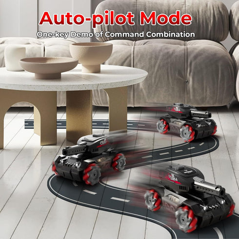AIGIMU 4WD 360Rotating RC Tank That Shoot,Remote Control Tank for Kids Adults Stunt RC Car Fast All Terrain Toy Tanks