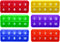 Ten Frame Pop Math Manipulatives - Set of 6 Silicone Fidget Toys for Kids 3-5, Educational Counting Toys