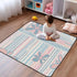 EtherSpher 1-Piecing 50'' 50''alfombrillas Boho Pink Blue Vintage Flowers Large Sturdy mat for Baby to Play on Floor