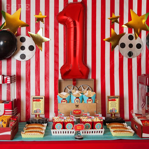 40 Inch Red Number Balloons Mylar Foil Helium Digital Balloons for Baby Shower 1st Birthday Party Decor Supplies