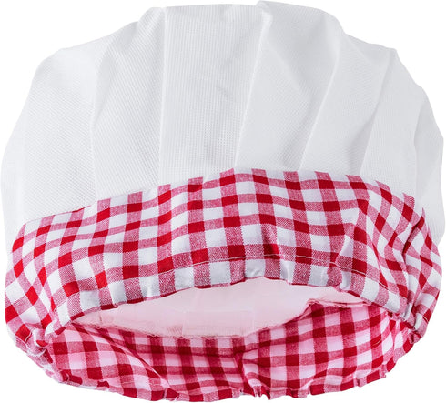 Super Z Outlet 12pc Kids Cooking and Baking Apron Set with Pocket and Chef Hat, Red Costume for Role Play
