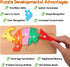 MONTESSORI MAMA Toddler Puzzles - 5-Pack Dinosaur Puzzle for Kids Ages 3-5, Wooden Montessori Toys for 3 Year Olds