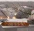 African Stone Game Coffee Table - Solid Wood with Walnut Stain