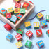 Atoylink ABC Wooden Building Blocks - 30 Pcs Alphabet & Number Stacking Toys with Storage Pull Toy Car for Toddlers 1-3