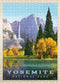MyPuzzle Yosemite National Park: Golden Vista Vintage Poster - Premium 500 Piece Jigsaw Puzzle for Adults