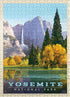 MyPuzzle Yosemite National Park: Golden Vista Vintage Poster - Premium 500 Piece Jigsaw Puzzle for Adults