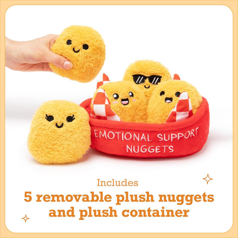 5 Emotional Support Chicken Nuggets by Relatable, Cuddly Stuffed Animals and Toys, Squishy Toys and Plushies, Great