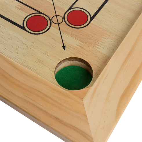 Carrom Board Game - Classic Strike and Pocket Table Game with Cue Sticks, Coins, Queen and Striker