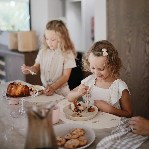 mushie Silicone Placemat for Kids, BPA-Free Non-Slip Design, Shifting Sand
