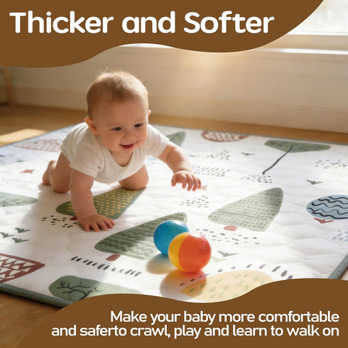 50" 50" Baby Play Mat, x Baby Floor mat, Thick Cushioning Padding Foam Playpen Mat for Babies and Toddlers to Play