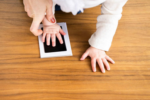 Clean-Touch Babyprint Ink Pad, No Touch Keepsake Ink Pad for Baby Handprint or Footprint, Black Ink