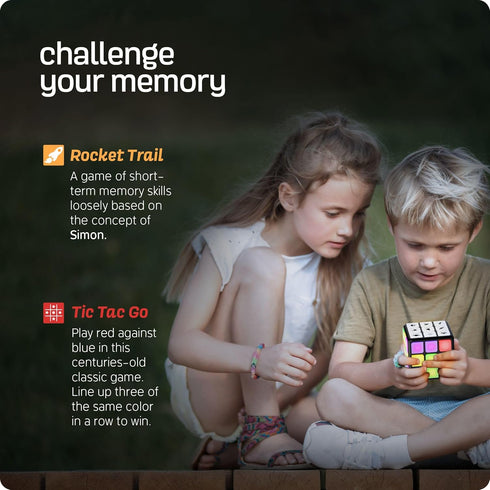 Rechargeable Game Activity Cube - 9 Fun Brain & Memory Games, Cool Toys for Boys and Girls, Birthday Gifts for Ages 6-12
