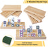 12 Set 8PCS 9 91 Set Double Mexican Train Dominoes for Adults with Wooden Holders, Train Markers, Color Dot Tile