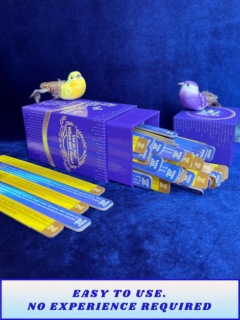 Yes or No? When and How? Oracle Sticks for Tarot Reading, 100 Inspirational Messages on 50 Sticks